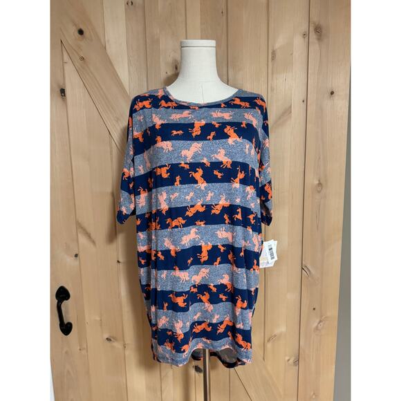 LulaRoe | Unicorn Print Irma Short Sleeve Top NWT | Size Small - Picture 1 of 9